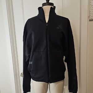 adidas Black Full-Zip Track Jacket